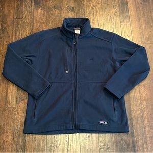 Patagonia Synchilla Full Zip Fleece Large Jacket Navy W/ Keeneland Embroidery